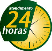 Selo de atendimento 24 horas da desentupidora em Porto Alegre